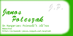 janos poleszak business card